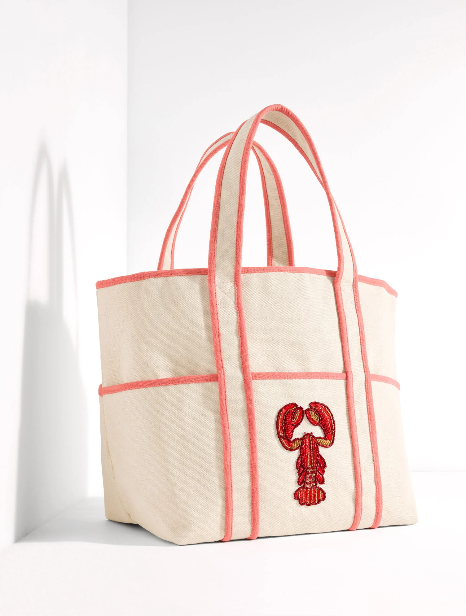 Beaded Lobster Canvas Tote | Talbots