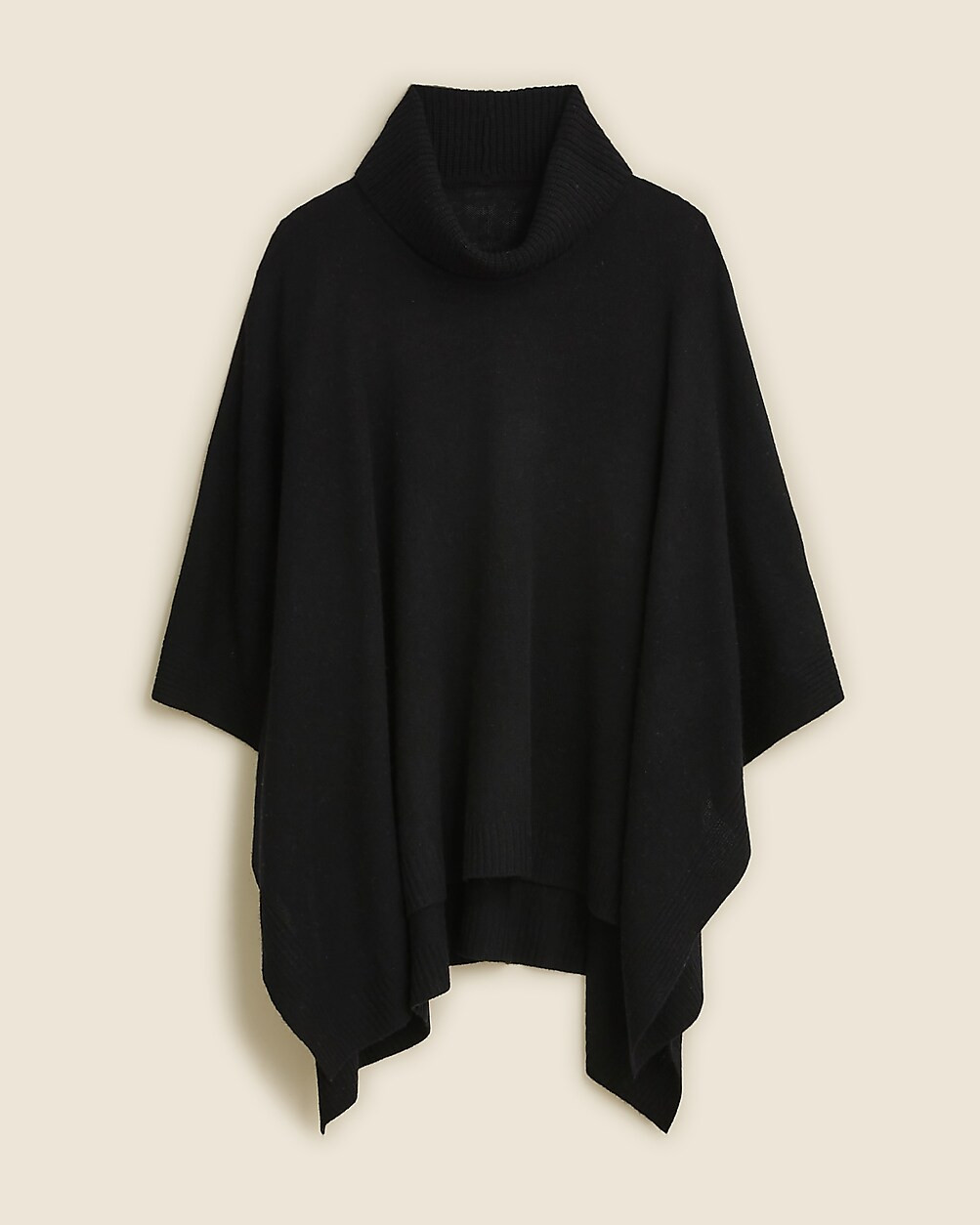 Wool-cashmere blend turtleneck poncho | J. Crew US