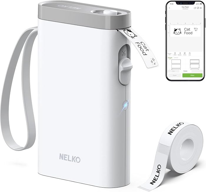 M\u00e1quina etiquetadora con cinta Nelko, impresora de etiquetas Bluetooth P21, etiquetadoras mi... | Amazon (US)