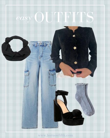 Easy outfit idea! Pair a jacket with jeans and fun platforms 

Fall outfits
Denim 
Ruffle socks 

#LTKstyletip #LTKshoecrush #LTKSeasonal