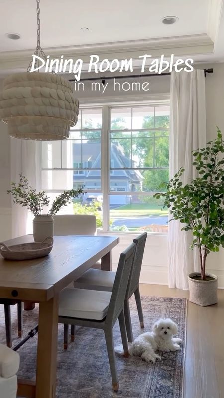 Dining room tables in my home! Love these both so much, I got the same finish Seadrift for both the long dining table and round dining table! Both are extendable! 

(5/6)

#LTKHome #LTKStyleTip #LTKVideo