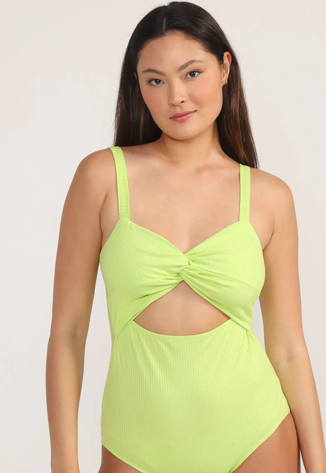 Body Lez a Lez Canelado Cut Out Verde | Dafiti (BR)
