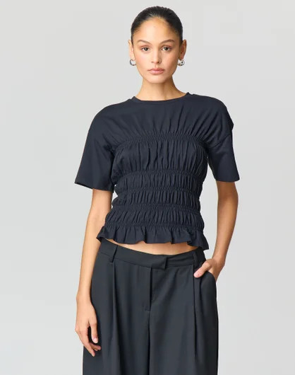 Cotton Ruched Tee | Glassons (Australia)