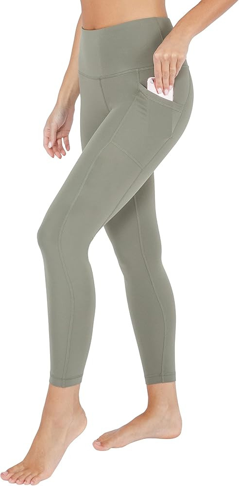 Yogalicious High Waist Ultra Soft 7/8 Ankle Length Leggings with Pockets for Women | Amazon (US)