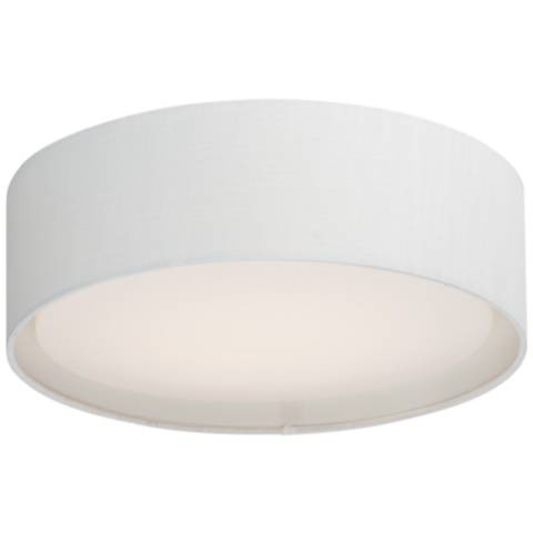 Maxim Prime 16" Wide White Linen Drum LED Ceiling Light - #73W45 | Lamps Plus | Lamps Plus