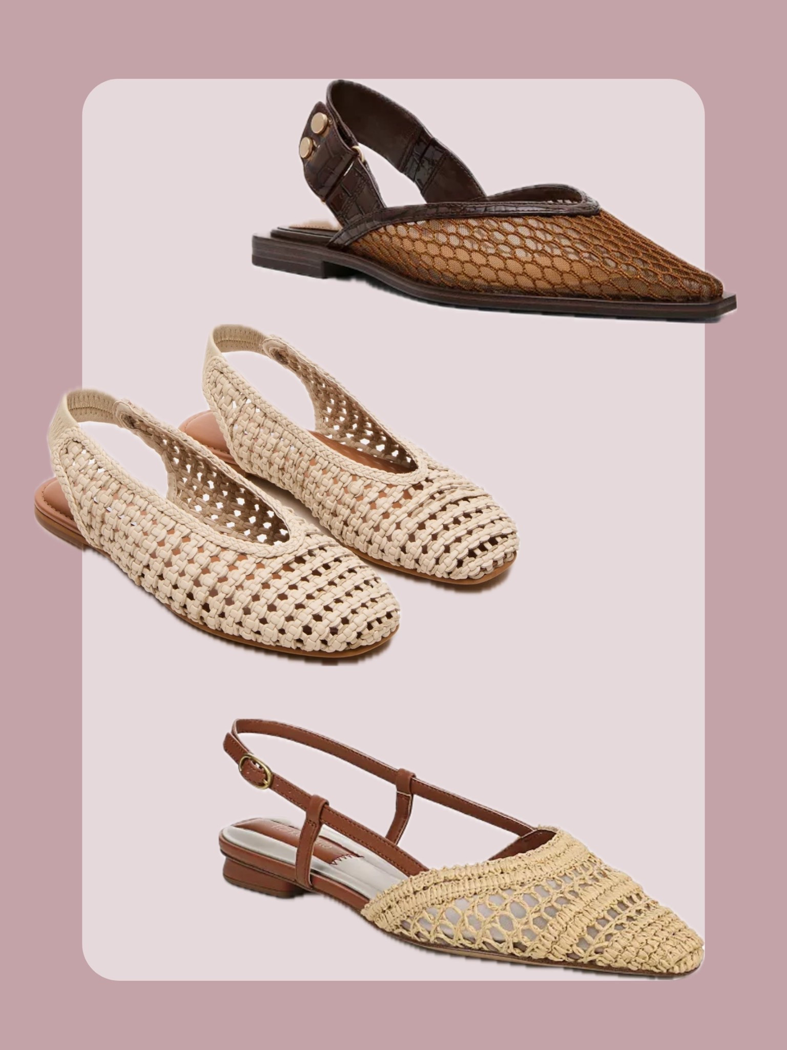 | slingback flats | spring and summer shoes | Easter outfit shoes | mesh pointed toe flats |

#LTKSeasonal #LTKWorkwear #LTKgrwm