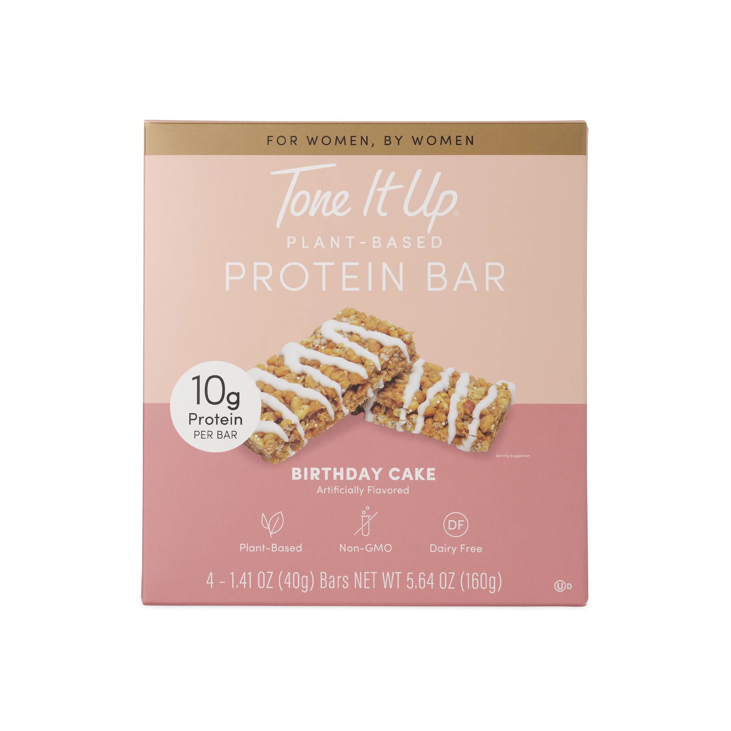 Tone It Up Plant Based Protein Bars, Birthday Cake, 10g Protein, 4 Count - Walmart.com | Walmart (US)