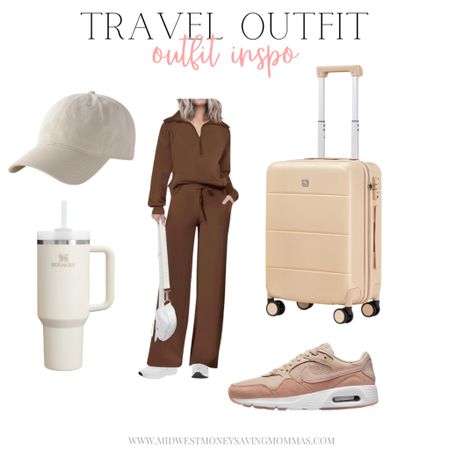 Travel outfit 

Matching loungewear set  carryon luggage  Nike sneakers  baseball cap  Stanley cup  spring outfit  summer outfit 

#LTKSeasonal #LTKtravel #LTKstyletip