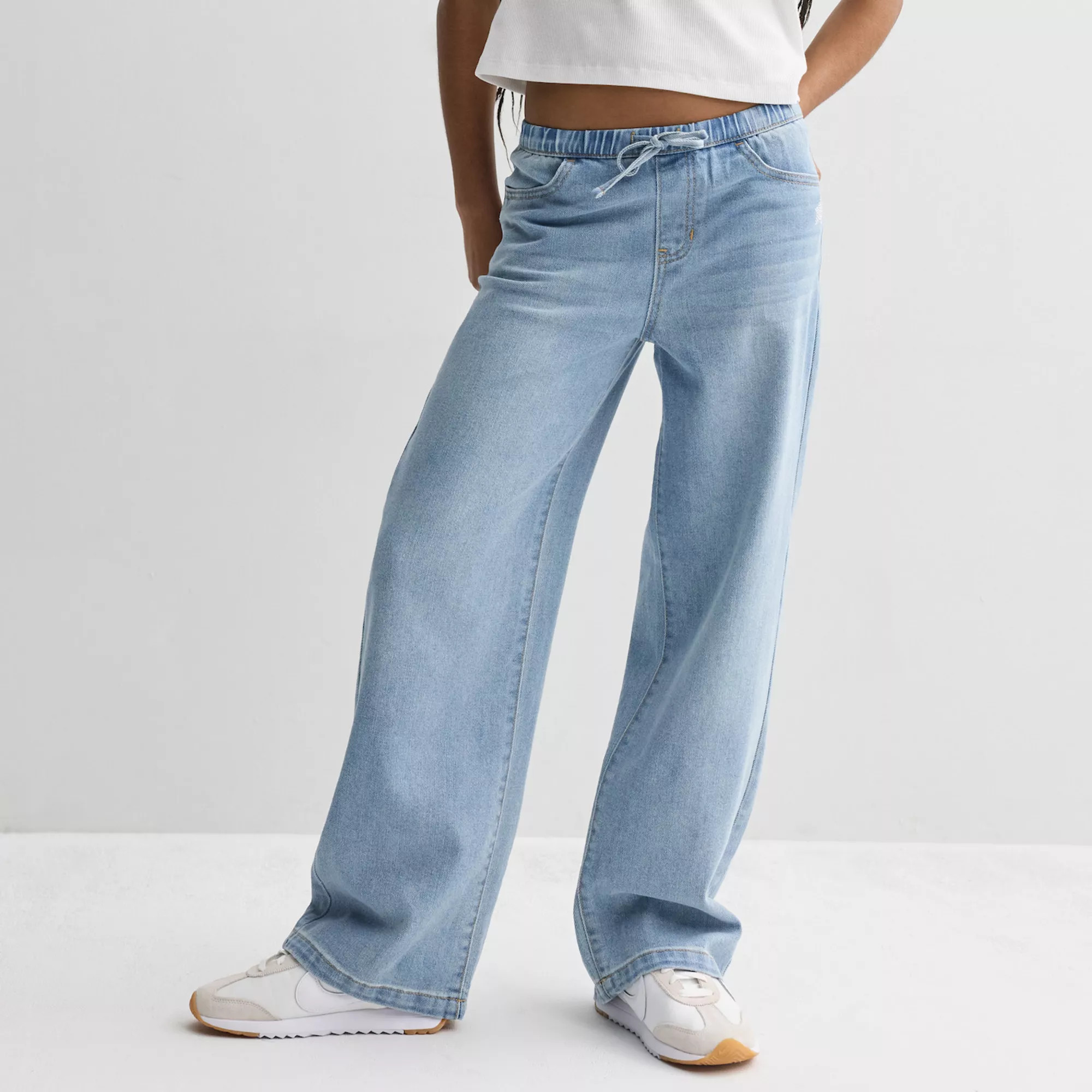 Girls 7-16 Vanilla Star Mid Rise Wide Leg Rhinestone Jeans | Kohl's