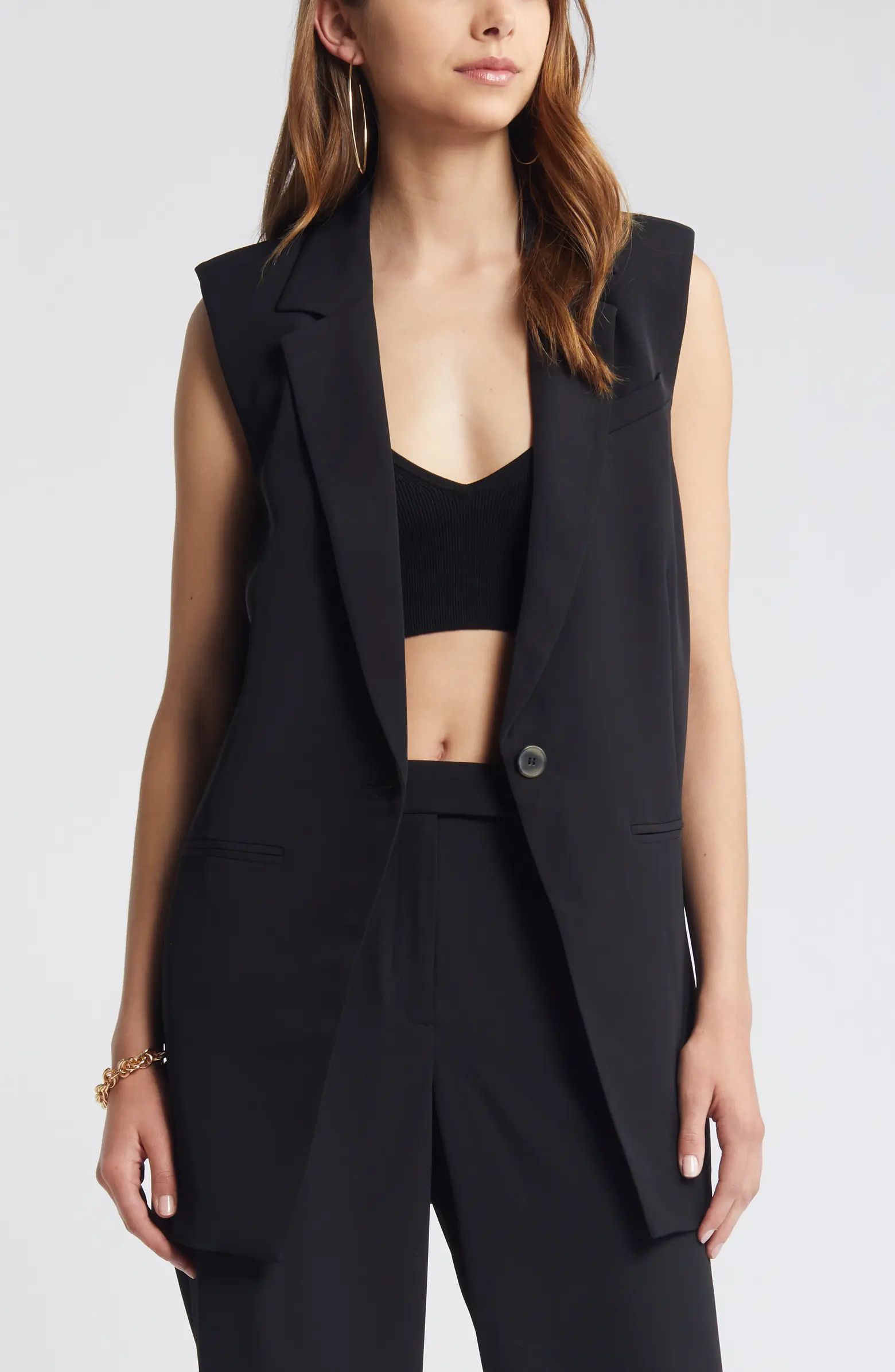 Tailored Long Vest | Nordstrom