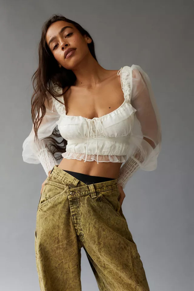 For Love & Lemons Gabrielle Blouse | Urban Outfitters (US and RoW)