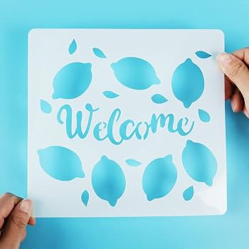 Lemon Stencils, 5 Pcs Summer Painting Stencils for Farmhouse Wood Signs Welcome Lemon Reusable My... | Amazon (US)