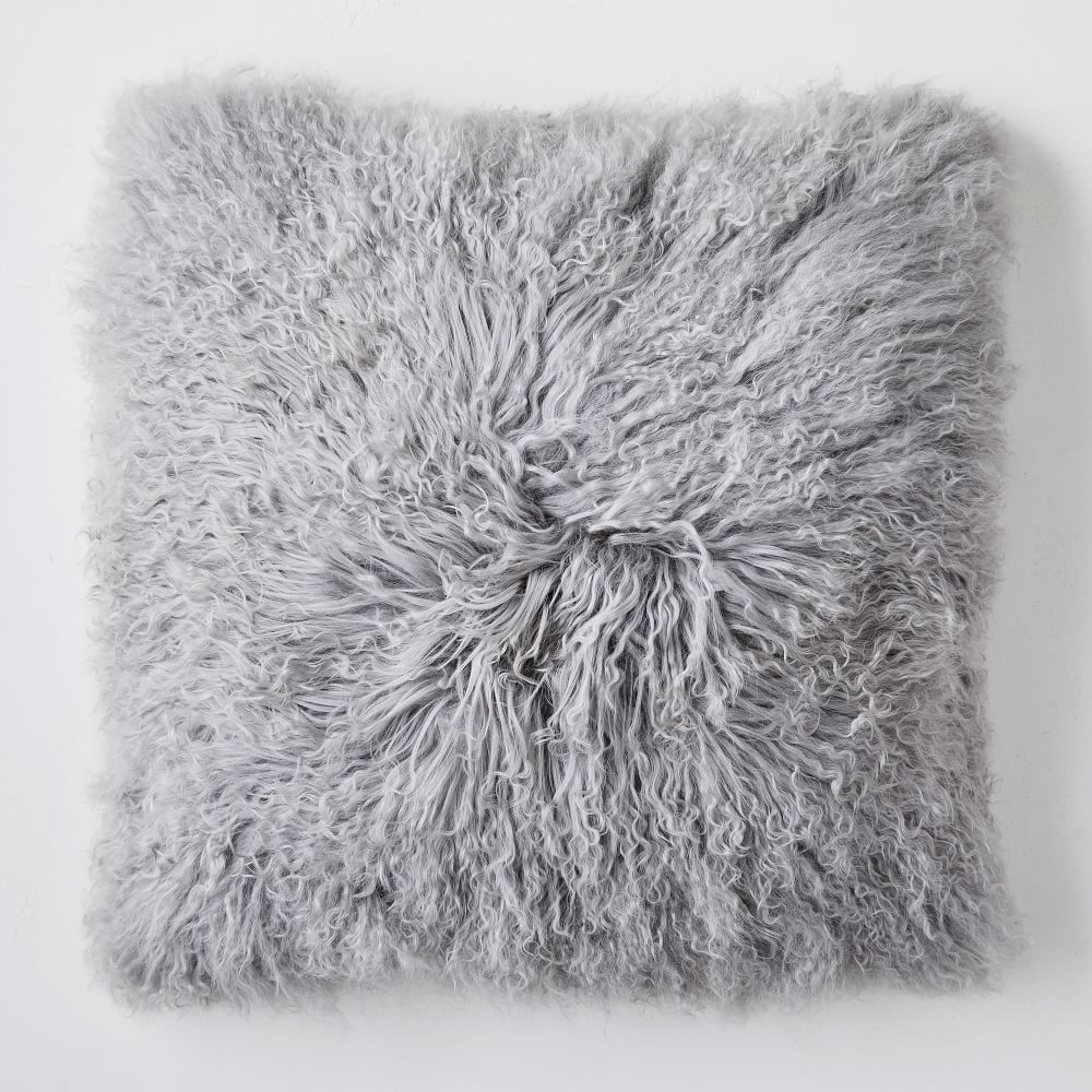 Mongolian Lamb Pillow Covers | West Elm (US)