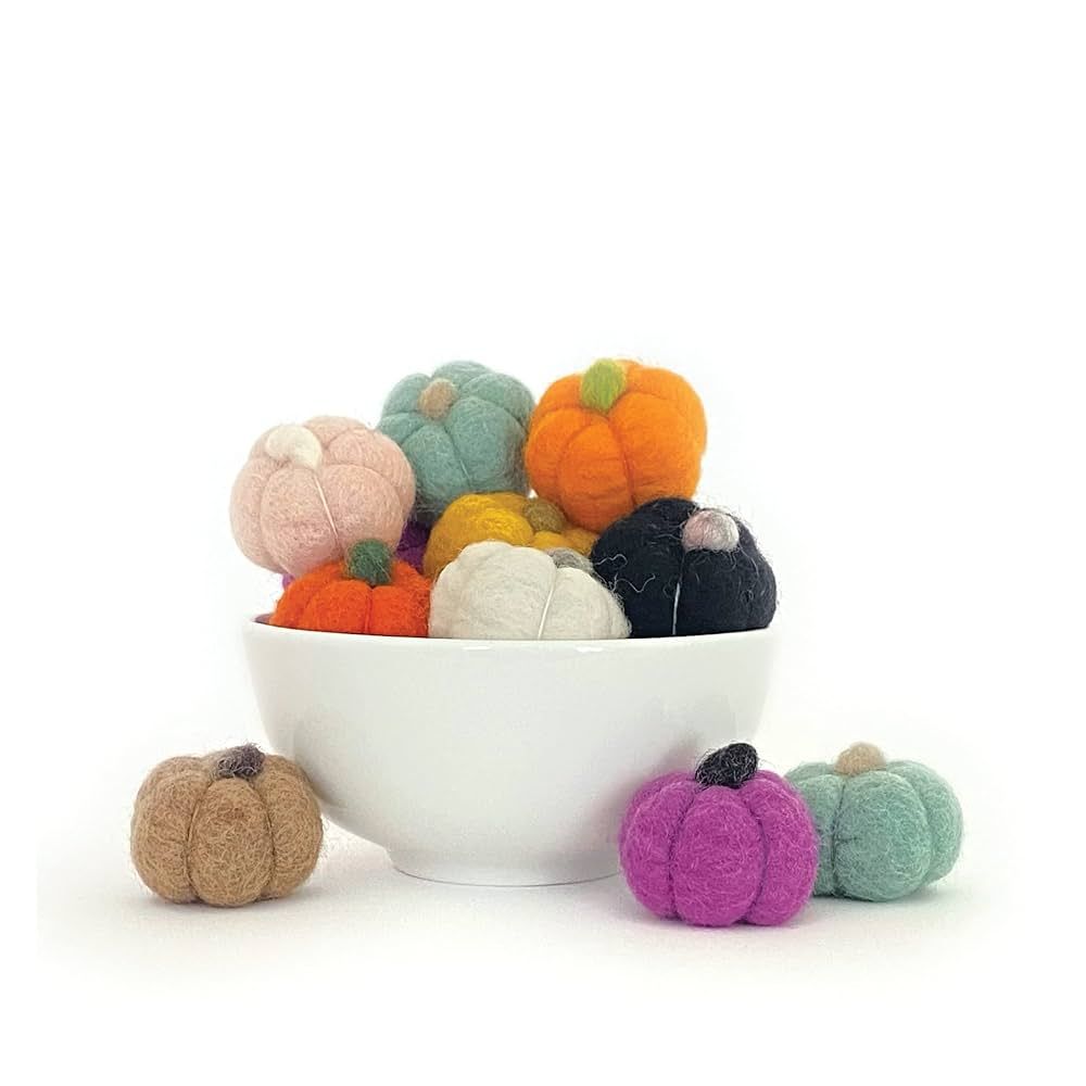 Felt Pumpkins- Handmade by Sheep Farm Felt- Choose your color and quantity | Amazon (US)