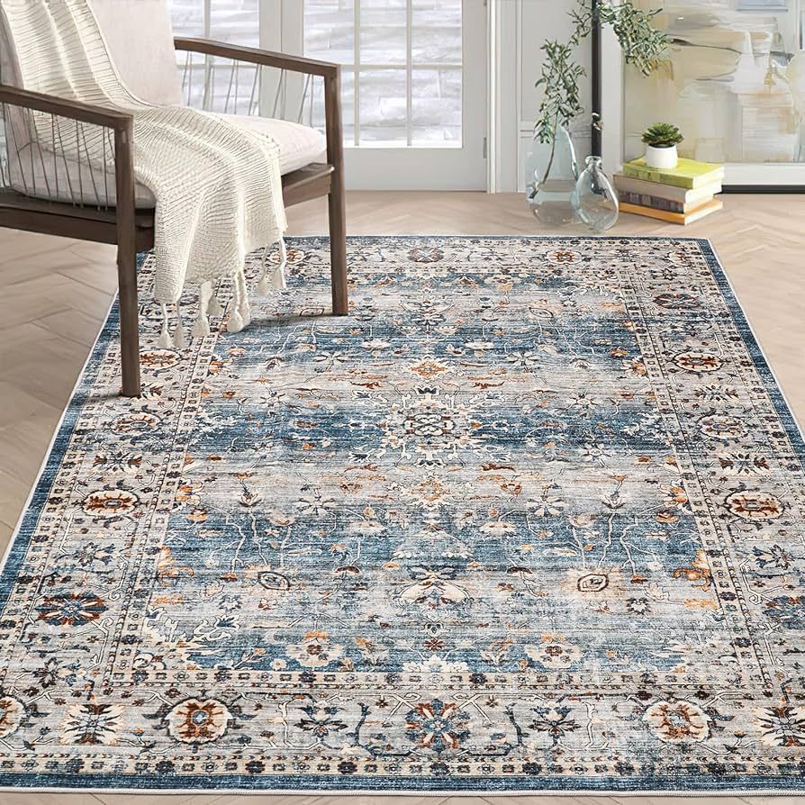 8x10 Area Rugs for Living Room - Stain Resistant Anti-Slip Backing Washable Rug,Rugs for Bedroom,... | Amazon (US)