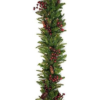 Vita Domi 9'x14 Wellington Fir Pine Spruce Decorative Garland 2 Tone Green with 480 Tips 70 Clear... | Amazon (US)