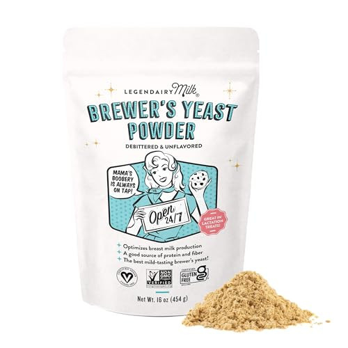 Legendairy Milk Brewer's Yeast Powder for Lactation Cookies (16oz) - Increase Breast Milk Supply - Debittered, Unflavored, Non-GMO & Gluten Free Lactation Supplement for Breastfeeding Support | Amazon (US)
