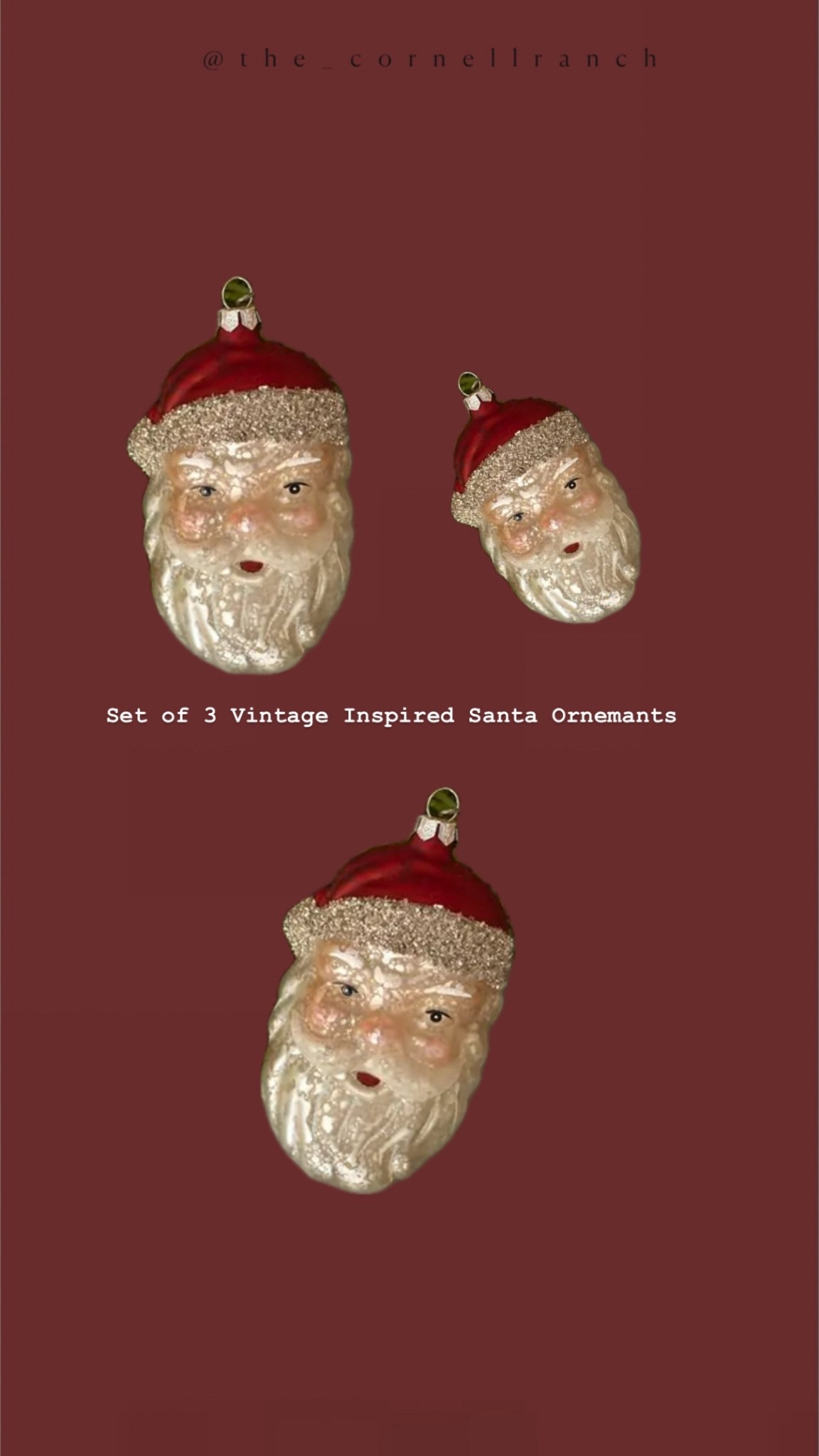 #LTKHOLIDAY
SET OF THE VINTAGE INSPIRED SANTA ORNAMENTS

#LTKSeasonal #LTKHome