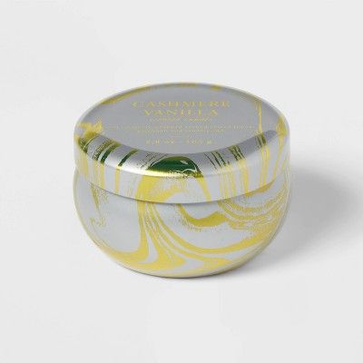 5oz Marbled Tin with Lid Silver/Cashmere Vanilla - Threshold™ | Target