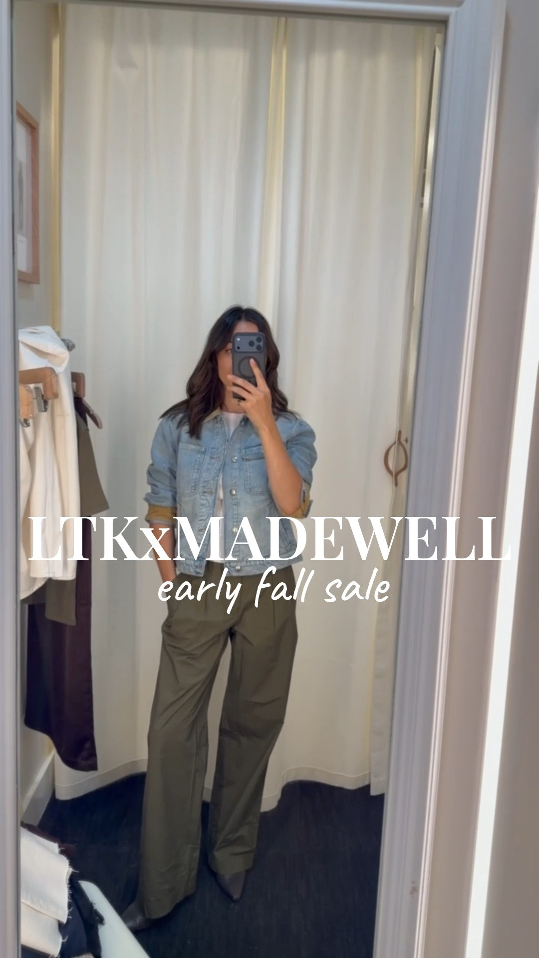 Madewell early fall sale selects - 20% off sitewide with code LTK20 

Denim jacket — small 
Tee — xs 
Trousers — so comfy! Comes in 3 other colors

Elevated style / early fall outfit / style over 30

#LTKxMadewell #LTKSaleAlert #LTKSeasonal