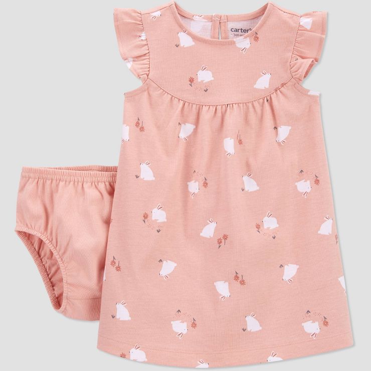 Carter's Just One You® Baby Girls' Bunny Gingham Dress - Pink | Target
