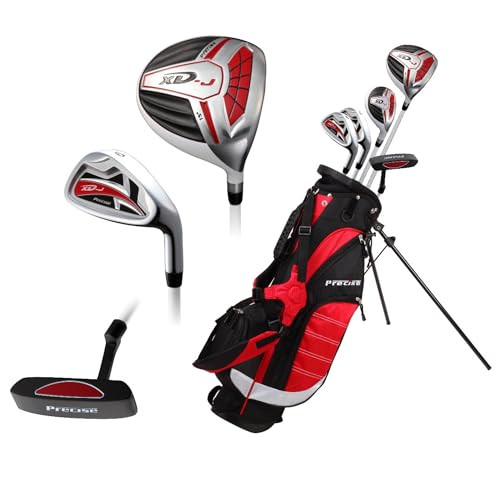 Precise XD-J Junior Golf Club Set – Kids Complete Golf Set for Boys & Girls, 3 Age Groups, Right & Left-Handed – Includes Hybrid, Lightweight Graphite Shaft Clubs, Stand Bag with Dual Straps | Amazon (US)