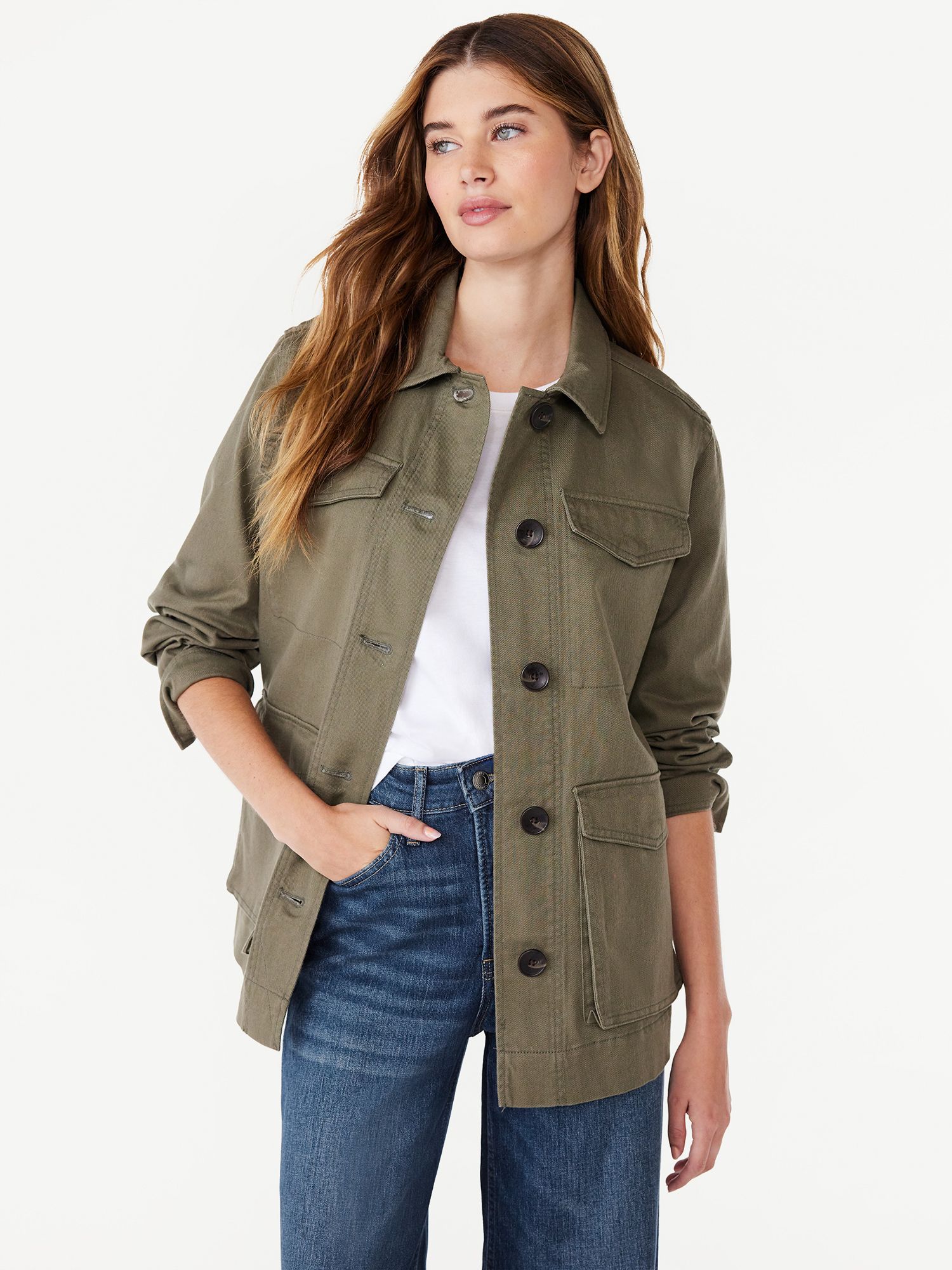 Free Assembly Women's Modern Utility Jacket - Walmart.com | Walmart (US)