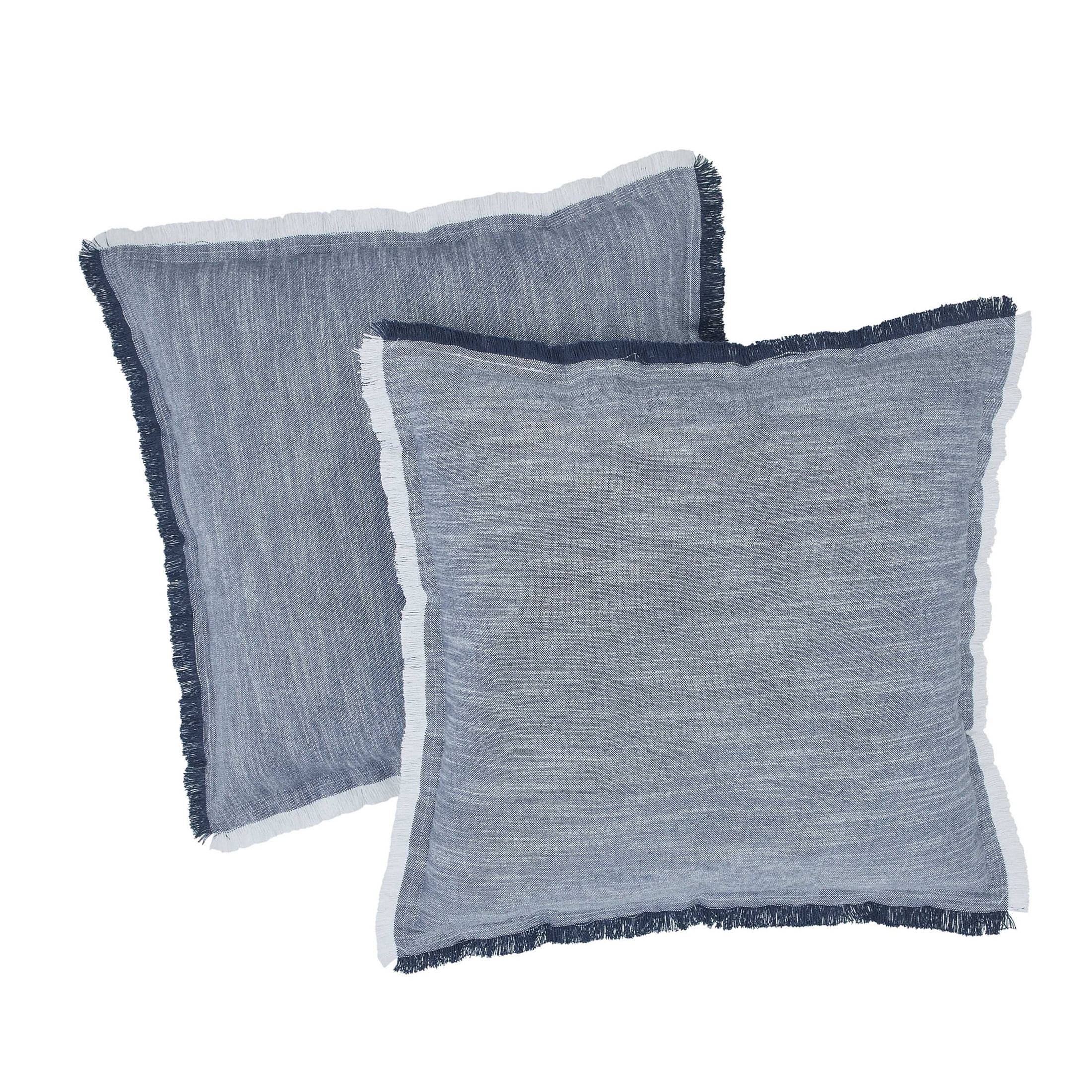 Better Homes & Gardens 20" x 20" Navy Cotton Decorative Pillows (2 Count) | Walmart (US)