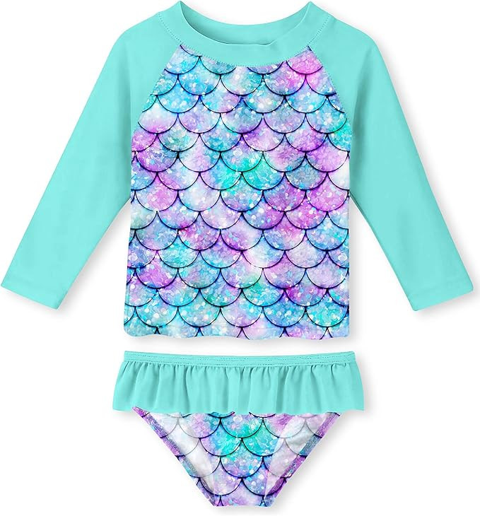 UNIFACO Toddler Girls Swimsuit Rashguard Set Summer Beach Breathable Tankini with UPF 50+ Sun Pro... | Amazon (US)