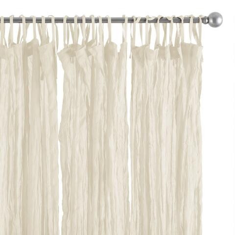 Cotton Crinkle Voile Curtains Set of 2 | World Market