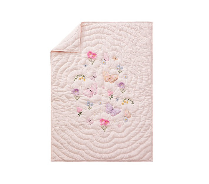 Wildflower Butterfly Baby Quilt | Pottery Barn Kids
