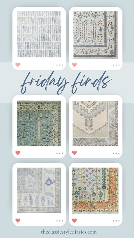 Friday rug finds from Amazon! Green rugs, blue rugs, oushak rugs and traditional rugs  

#LTKstyletip #LTKhome