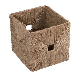 Natural Woven Collapsible Seagrass Basket | The Home Depot