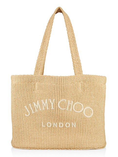 Raffia Logo Beach Tote Bag | Saks Fifth Avenue