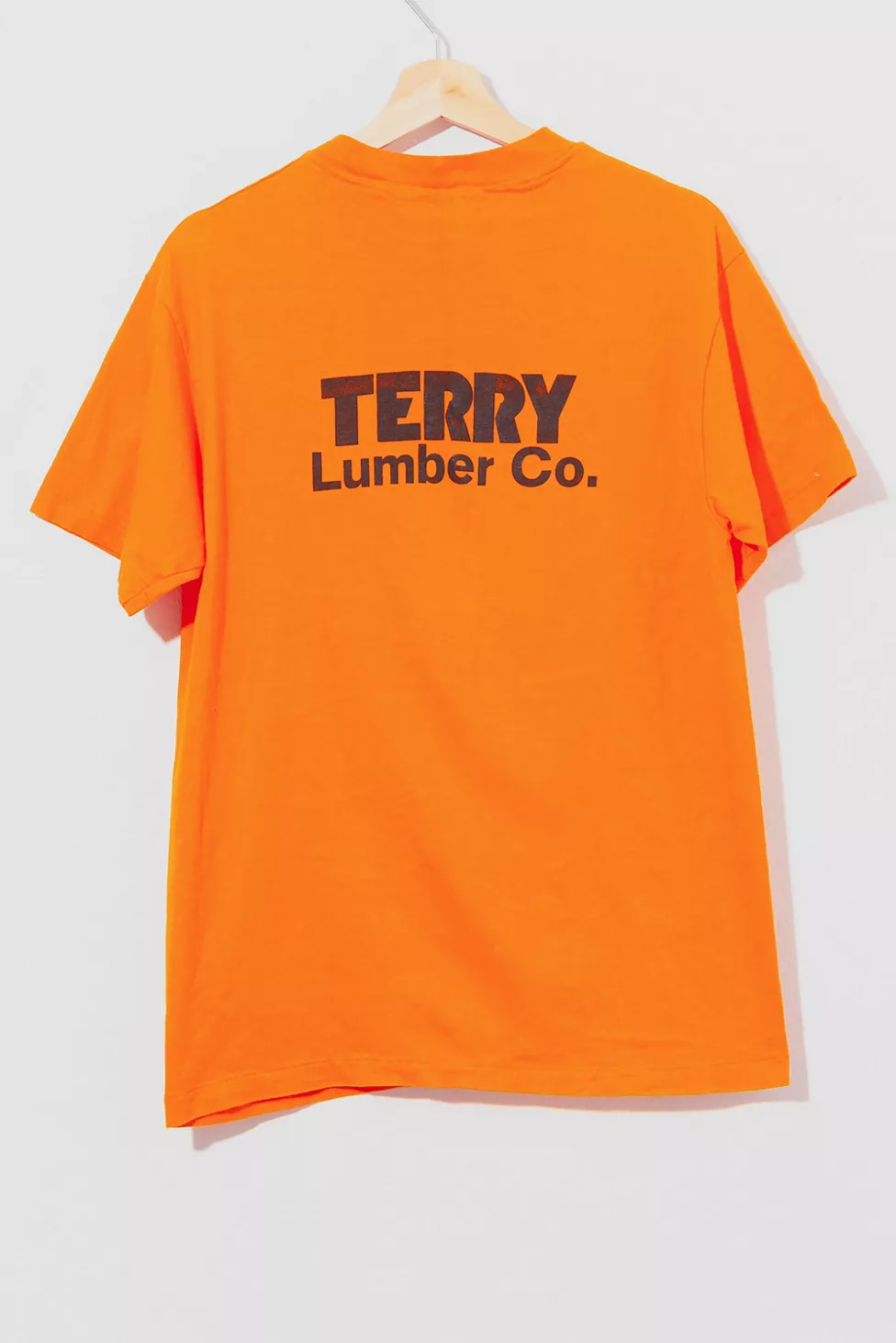 Vintage 1990s Terry Lumber Company Orange Graphic Single Stitch T-Shirt | Urban Outfitters (US and RoW)