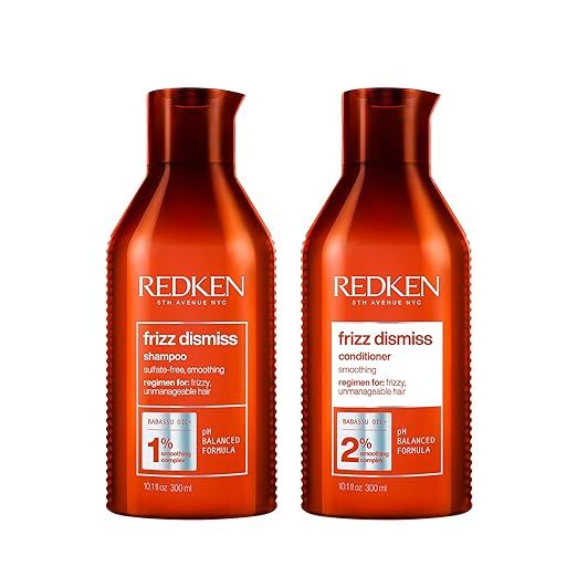 REDKEN Frizz Dismiss Shampoo & Conditioner Set | For Frizzy Hair | Smooths Hair & Manages Frizz |... | Amazon (US)