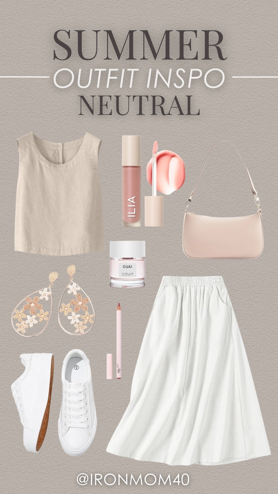 Summer outfit inspiration! Pair a white skirt with a linen top for a neutral look.

#LTKootd #LTKgrwm #LTKOver40