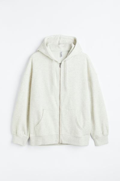 Oversized Hooded Jacket - Light taupe - Ladies | H&M US | H&M (US + CA)