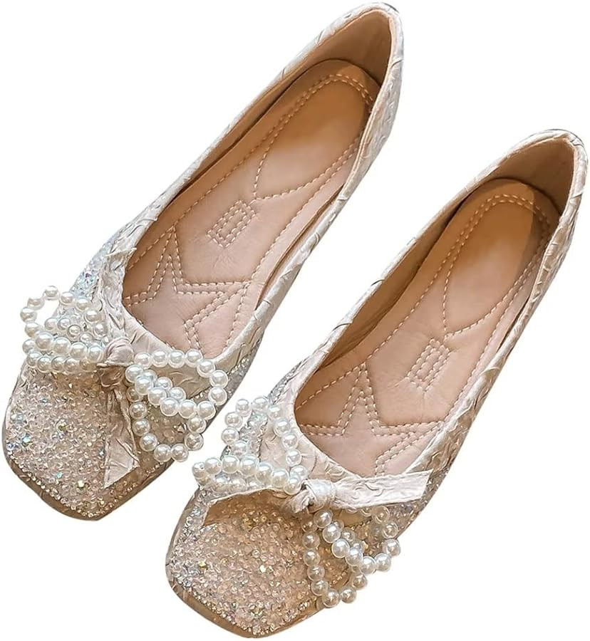 Hee grand Classic Solid Square Toe Ballet Flats for Women Comfort Casual Flats Lightweight Slip o... | Amazon (US)