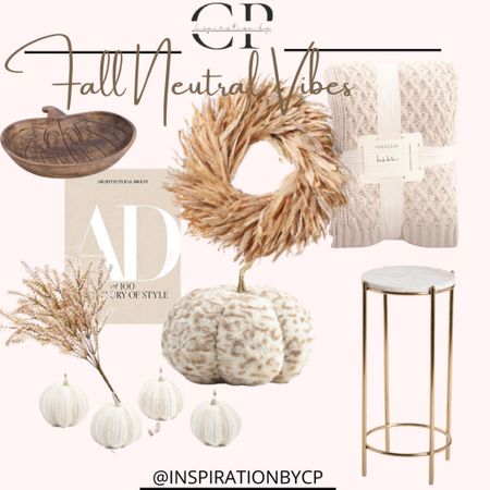 Neutral fall finds 
Fall wreath, neutral decor, end table, marble table, coffee table books, pumpkin pillows, fall decor

#LTKhome #LTKSeasonal #LTKstyletip