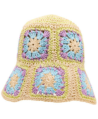 Steve Madden Bright Straw Bucket Hat - Macy's | Macy's