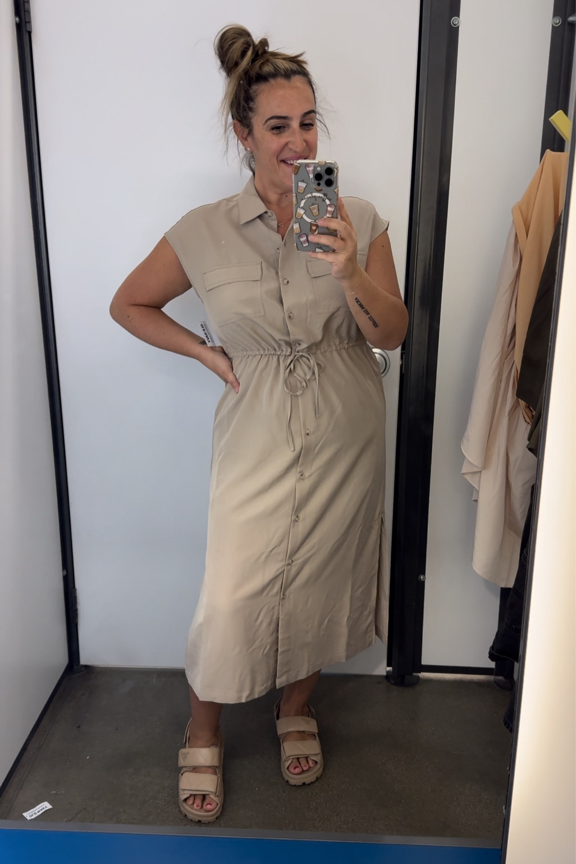 Pretty cap sleeve shirt dress! Great for work or play! Wearing size medium.  

#LTKMidsize #LTKFindsUnder50 #LTKStyleTip