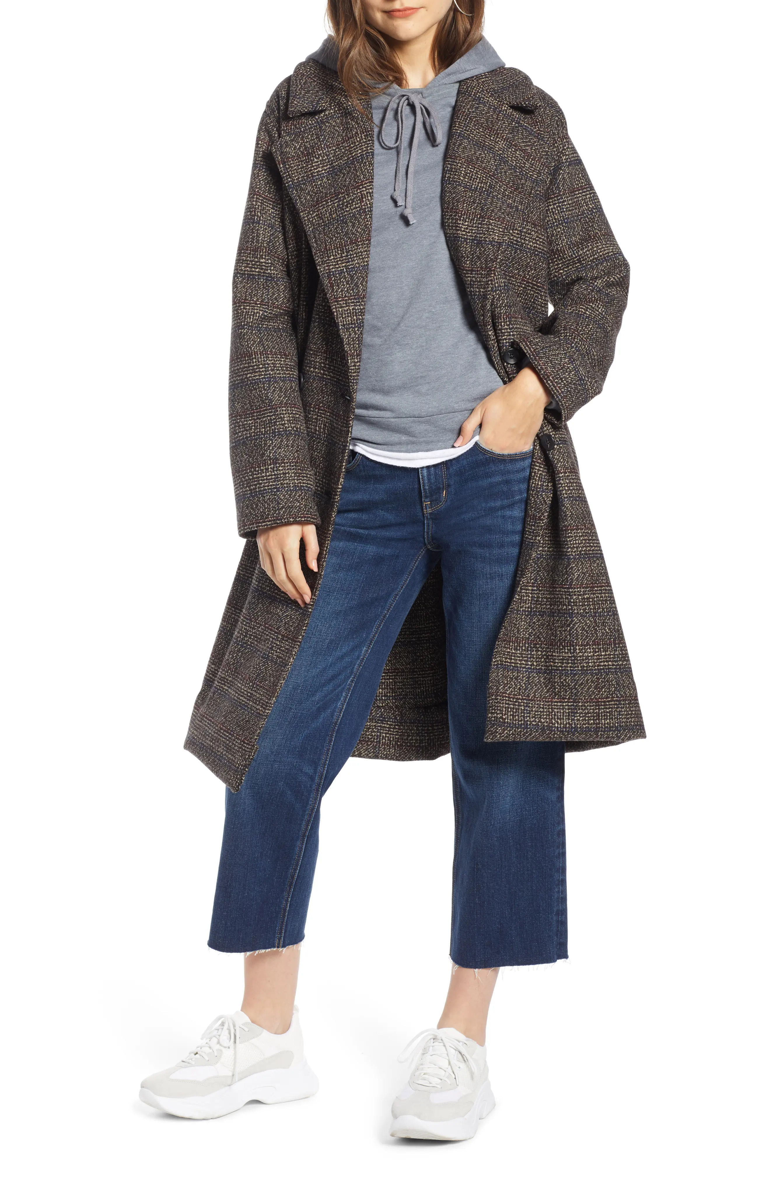 Women's Treasure & Bond Plaid Coat | Nordstrom