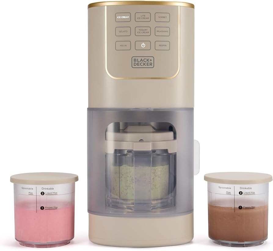 BLACK+DECKER Perfect Pint Ice Cream Maker for Homemade Frozen Treats, Gelato, Sorbet, Milkshakes,... | Amazon (US)