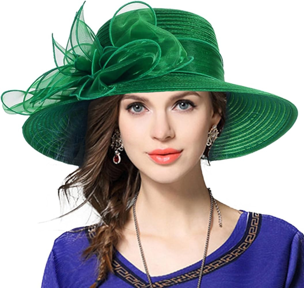 Kentucky Church Derby Dress Cloche Hat Sweet Cute Floral Bucket Hats | Amazon (US)