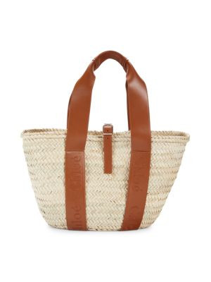 Chloé Sense Leather Trim &amp; Saw Palmetto Leaf Shoulder Bag on SALE | Saks OFF 5TH | Saks Fifth Avenue OFF 5TH