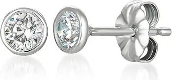 Cubic Zirconia Bezel Stud Earrings | Nordstrom