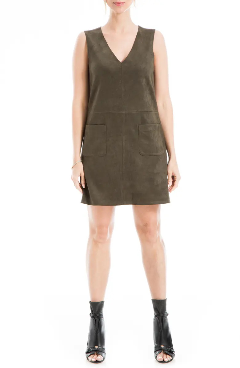 Faux Suede Sleeveless Minidress | Nordstrom Rack