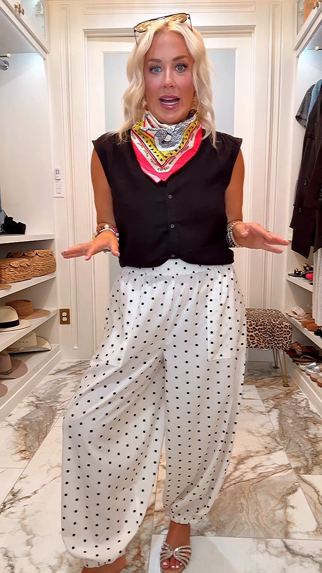 These pants are even better on than they look on the hangar! Size medium 
Love this whole outfit for teachers