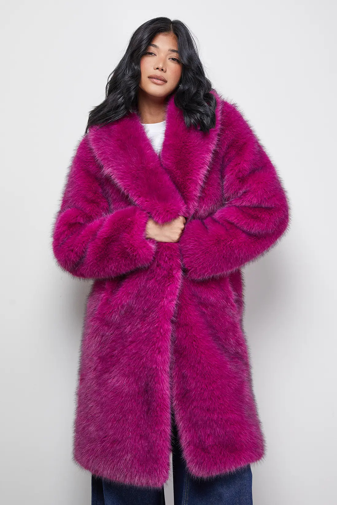 Two Tone Luxe Faux Fur Coat | Nasty Gal US